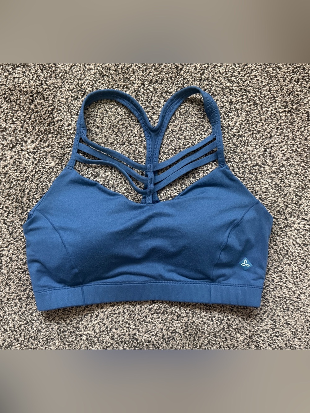PrAna Blue Strappy Sports Bra